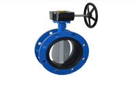 Manual NBR Seats Cast Iron Butterfly Valve / PN16 Butterfly Valve Simple Structure