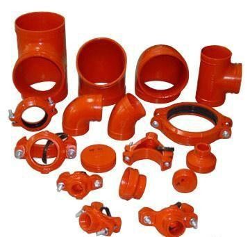 1.5" 3650PS Ductile Iron Fitting 75L 48.3mm Red Round Type Coupling