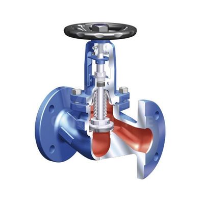 25A 10kg / cm2 x 127L Flanged Globe Valve STS304 HAND WHEEL