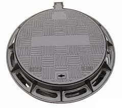 Round Cast Iron Manhole Cover E600 F900 Black Composite Manhole Cover