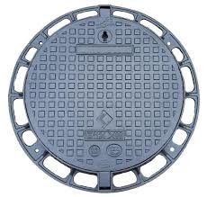 DN400 Road Manhole Cover , Sand Cast Iron Round Manhole Cover