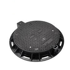 Black Round Cast Iron Manhole Cover D400 B125 Sand Casting Investment