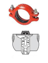 TOBO Ductile Iron Fitting Casting 75L DN200 Red Pipe Coupling Clamp