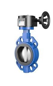 Stainless Steel Wafer Butterfly Valve Fluorine Rubber Ring Manual Handle Butterfly Valve