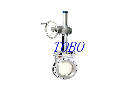 Manual Natural Rubber Sealed 150psi 316 Material Knife Gate Valve For Slurry