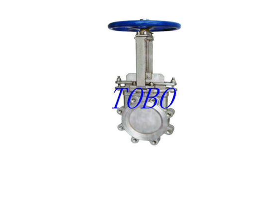 Manual Natural Rubber Sealed 150psi 316 Material Knife Gate Valve For Slurry