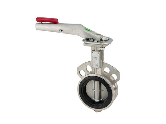 API 609 6 Inch Hand Gear Operated Wafer Lug Type Stainless Steel DN100 Butterfly Valve