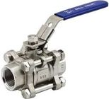 Stainless Steel 4&quot; 3 Way T Type Internal Thread Manual Operated Floating Ball Valve