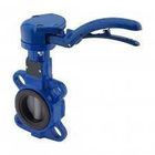 Butterfly Valve With Blue Trigger Handle Stainless Steel 304 Tri Clamp Clover