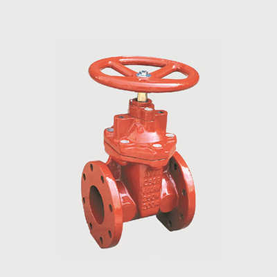 DIN F4 Pn16 DN80 Cast Iron Non Rising Stem Metal Seat Gate Valve