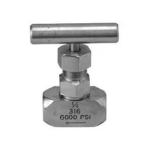 1/4'' FNPT X FNPT 6000PSI SS316 Instrumentation Threaded Needle Valve