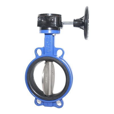 Cast Iron Wafer Butterfly Valve 8'' 16 Bar Handwheel Coated NBR