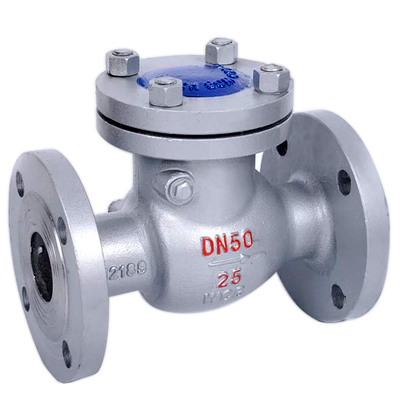 H44H Cast Steel Swing Check Valve Steam High Temperature One Way Flange Check Valve