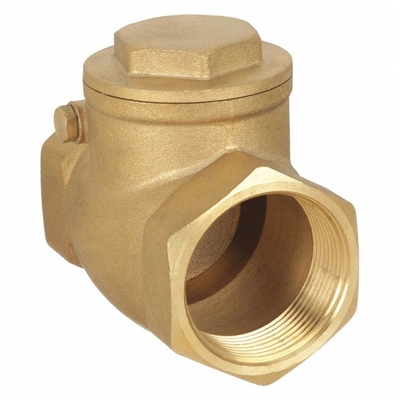 Check Valve 1/2 In Single Inline Swing Brass FNPT X FNPT