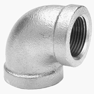 Malleable Iron Pipe Fitting 90 Degree Elbow 1-1/4&quot; NPT Female Galvanized Finish