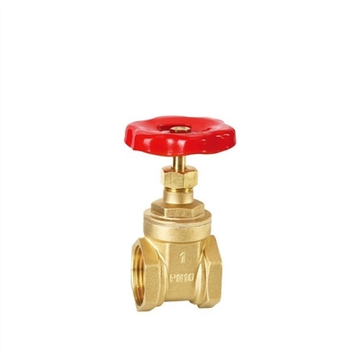 1'' PN10 NPT End Female Brass Gate Valve Water / Oil / Gas System