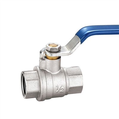 DN15 PN25 Nickel Plated Brass Ball Valve Threaded End Water Pumps