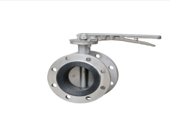 Wafer Butterfly Valve Double Eccentric Cast Steel Stainless Steel PTFE Seal Seat Wafer Butterfly Valve