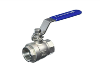 Stainless Steel 304 316L Straight Type Thread BSPT NPT 2 Pieces Ss Ball Valve For Water