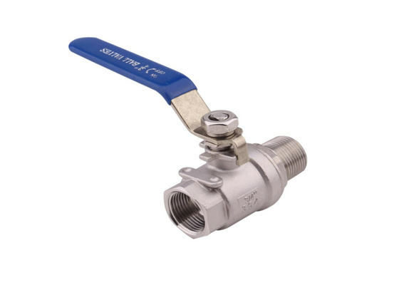 Stainless Steel 2PC Internal Thread Handle Lock Through Water Oil And Gas Ball Valve