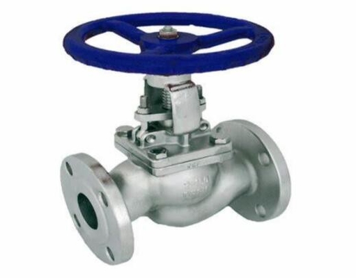 Hand Wheel Manual Flanged DIN Globe Valve Angle Type For Shipboard / Steam