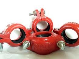 Red Round Ductile Iron Fitting 2 - 1/2 In Grooved Painted With E Gasket