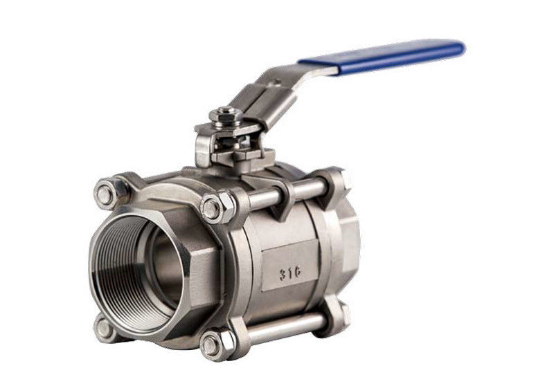 Full Bore 3 Piece Internal Threaded Ball Valve 1-1/2" Aisi 316l Pn16