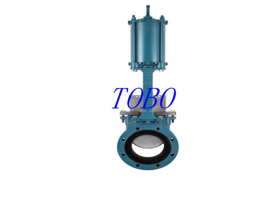 TOBO High Temperature Pneumatic Ceramic Shut Off 3 5 Inch Dn100 Knife Gate Valve